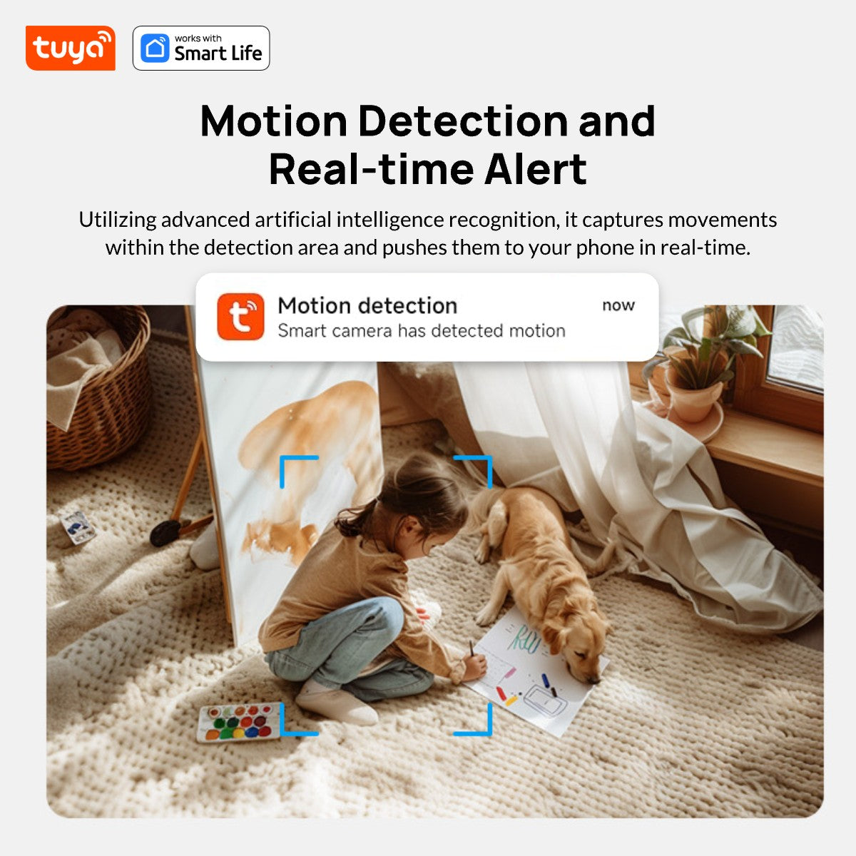 5G & 2.4G Tuya Smart Indoor/Outdoor Security Camera for Home,Baby/Elder/Pet Camera With Phone App,Color Night Vision 2-Way Audio