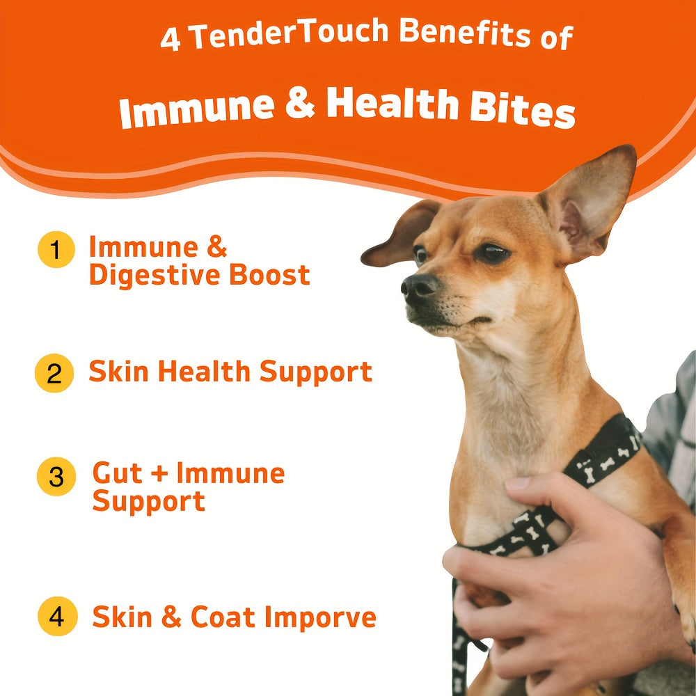 240 Chews - 2 Pack (2 x 180g/6.35oz) 360g/12.7oz - TenderTouch Allergy & Immune Supplement for Dogs - Dog Allergy Support