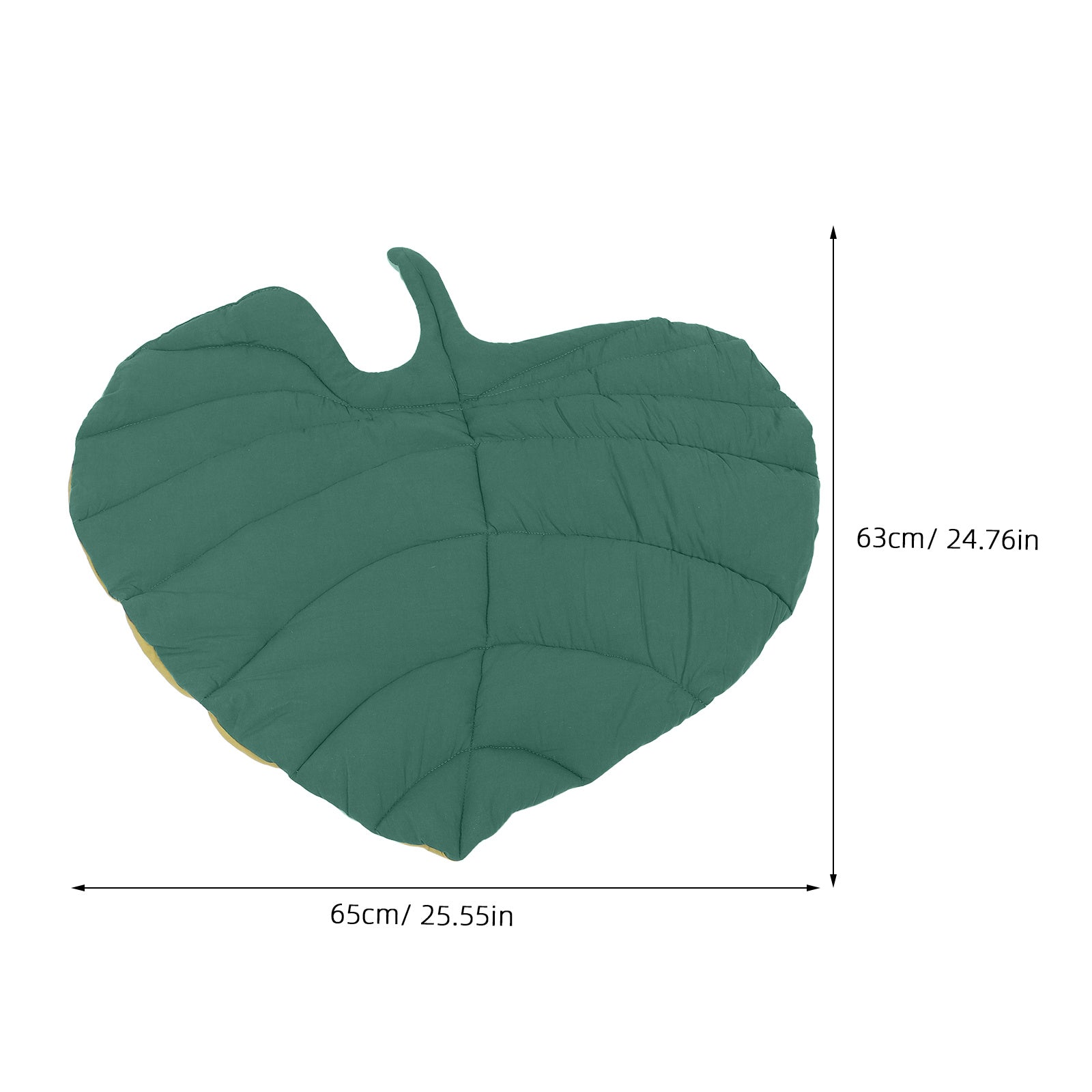 Pet Mat Leaf Shape All-Season Reversible Cushion 25.55x24.76inch Machine Washable Dog Crate Pad Cat Bed Mat Indoor Use