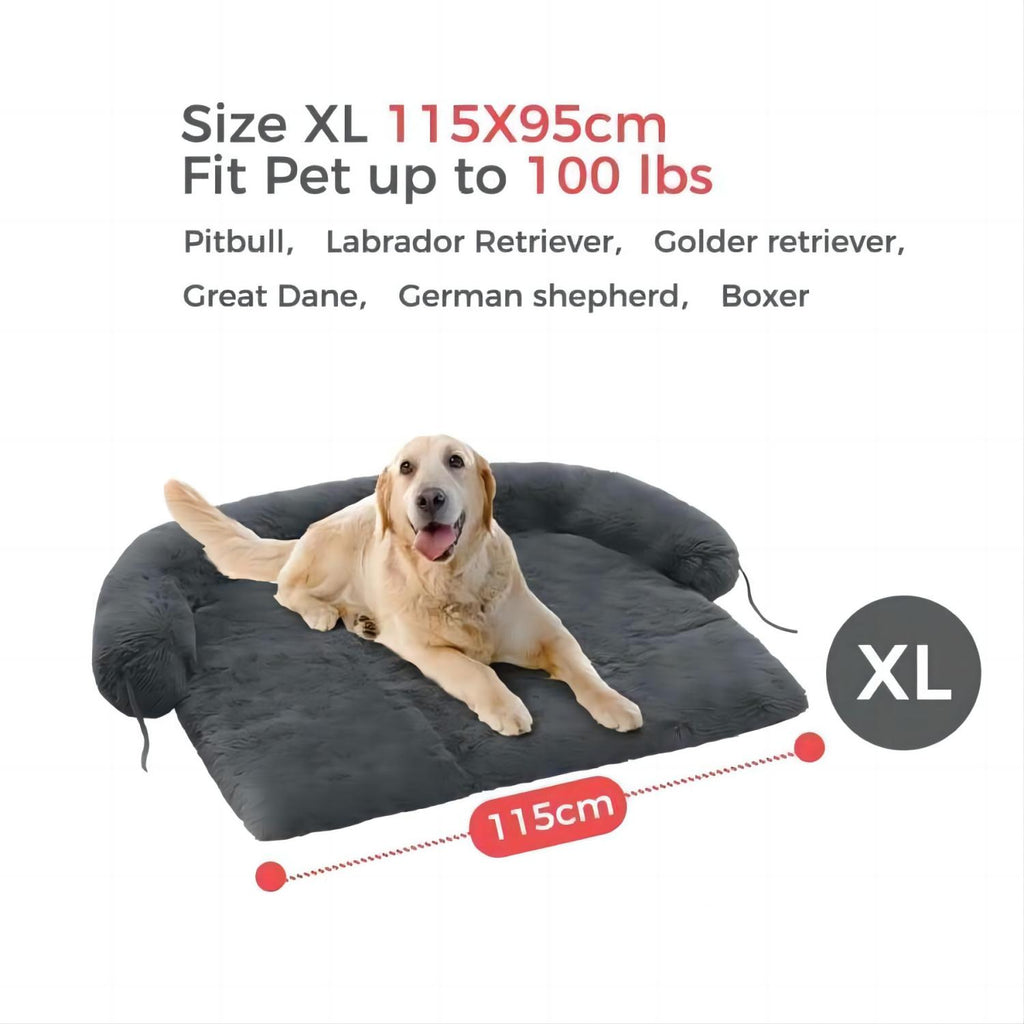 Dog Bed Large Sized Dog, Fluffy Dog Bed Couch Cover, Calming Large Dog Bed, Washable Dog Mat for Furniture Protector,Perfect for