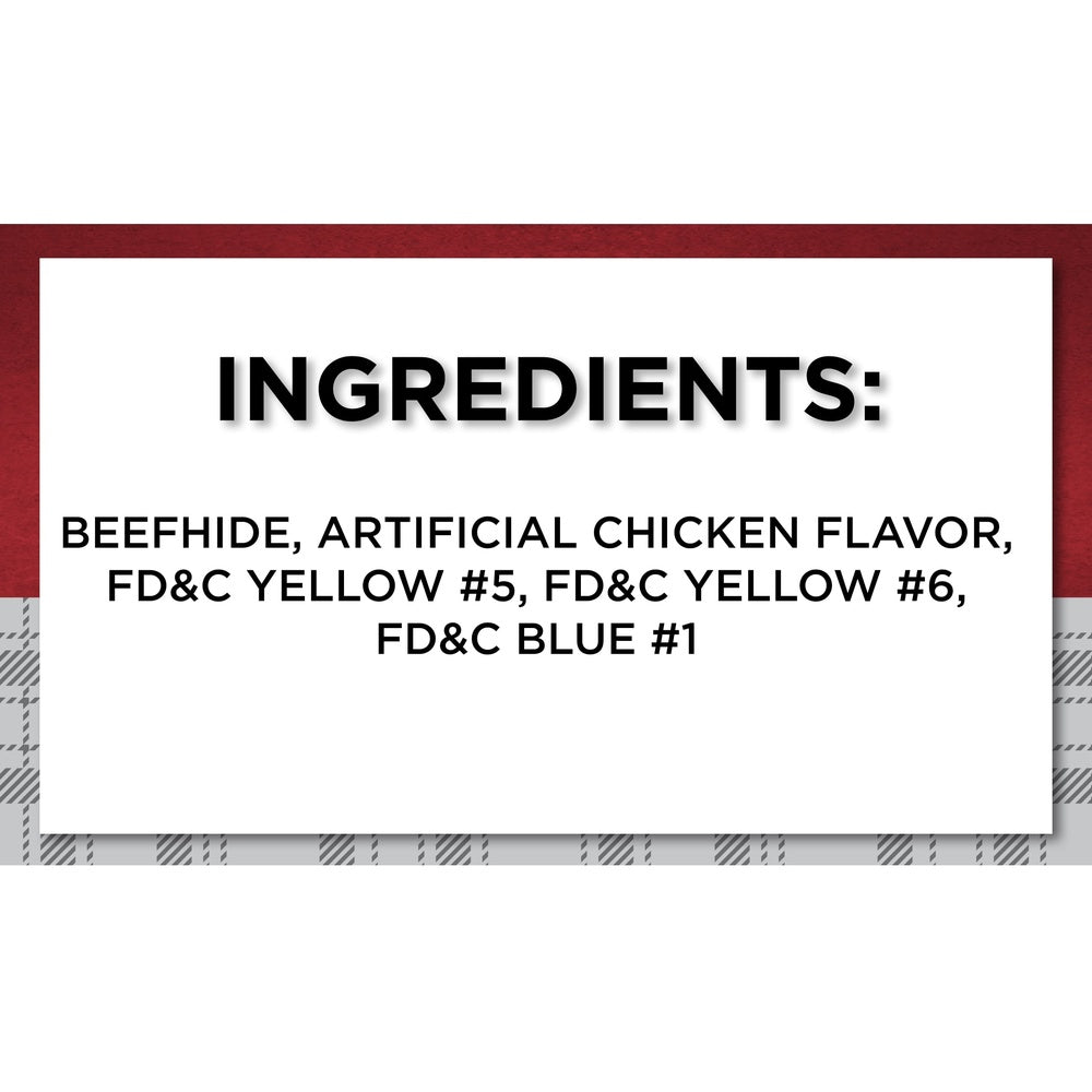 Large Knotted Rawhide Bones Dogs Chicken Flavor Chews 9 Inch Long Lasting Non Toxic Beefhide 3 Count Dental Treats