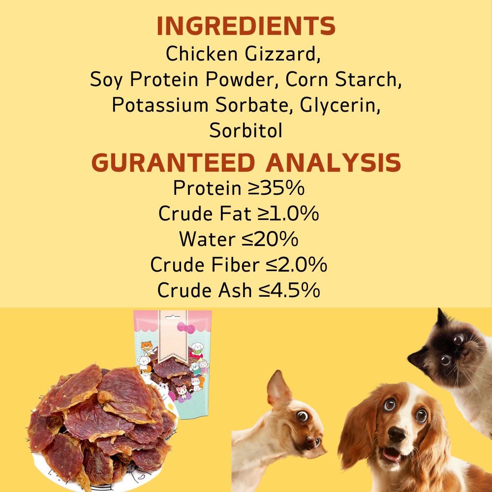 7.05oz/14.11oz(200g/400g) Chicken Gizzard, All Natural Ingredients, Natural Dog Treats, Healthy, Easily Digestible