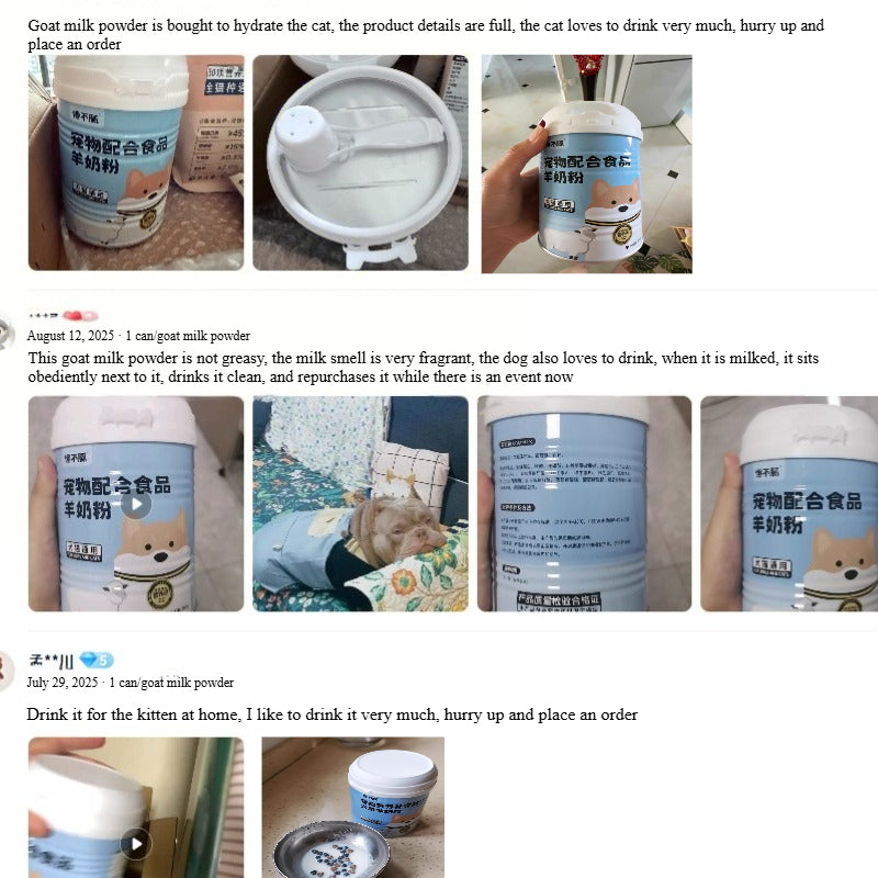 chanbuni Pet Goat Milk Powder Milk Calcium for Cats and Dogs Universal Lactoferrin Food Goat Milk Dietary Fiber Boosts Immunity